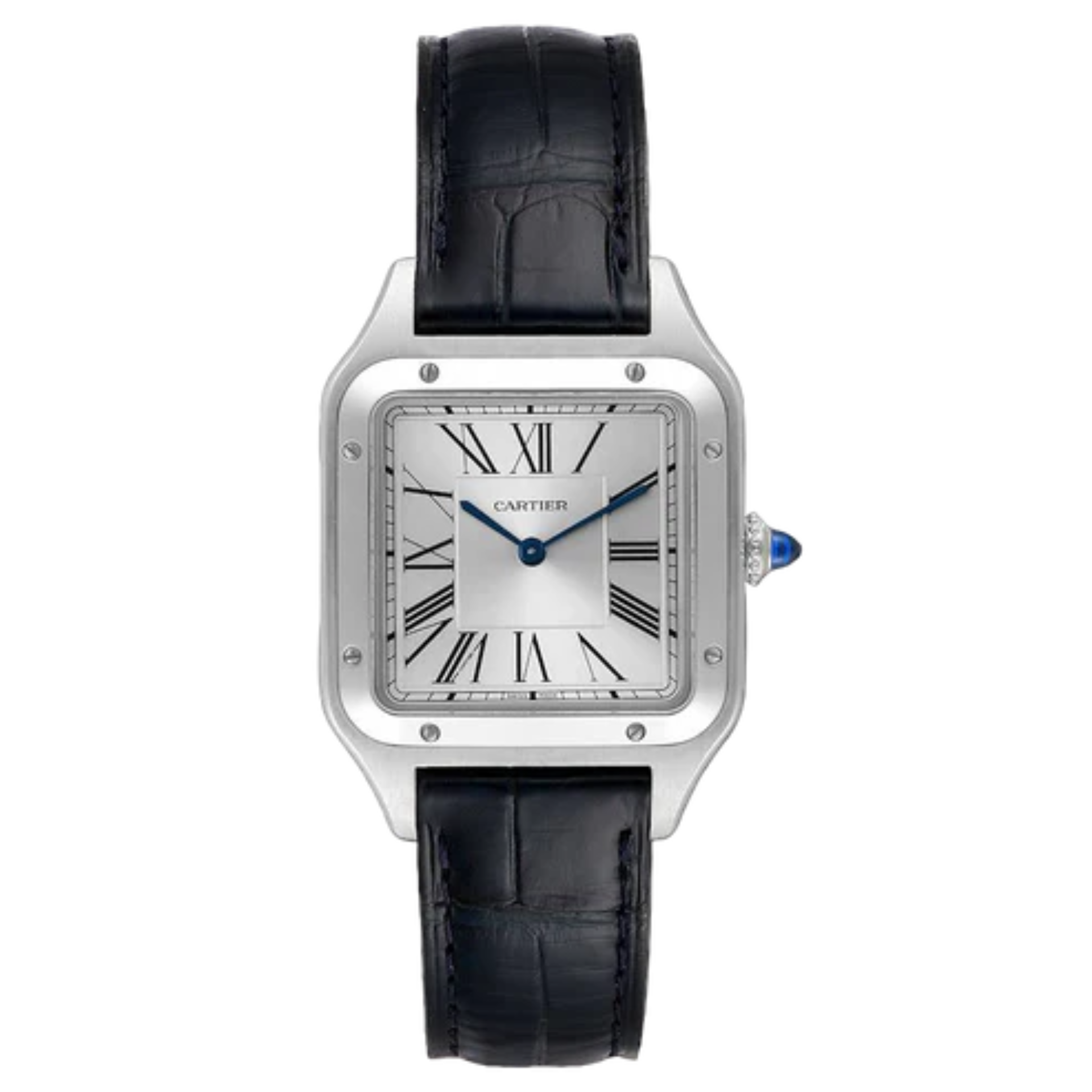 Cartier Santos dumont bracelet cuir noir