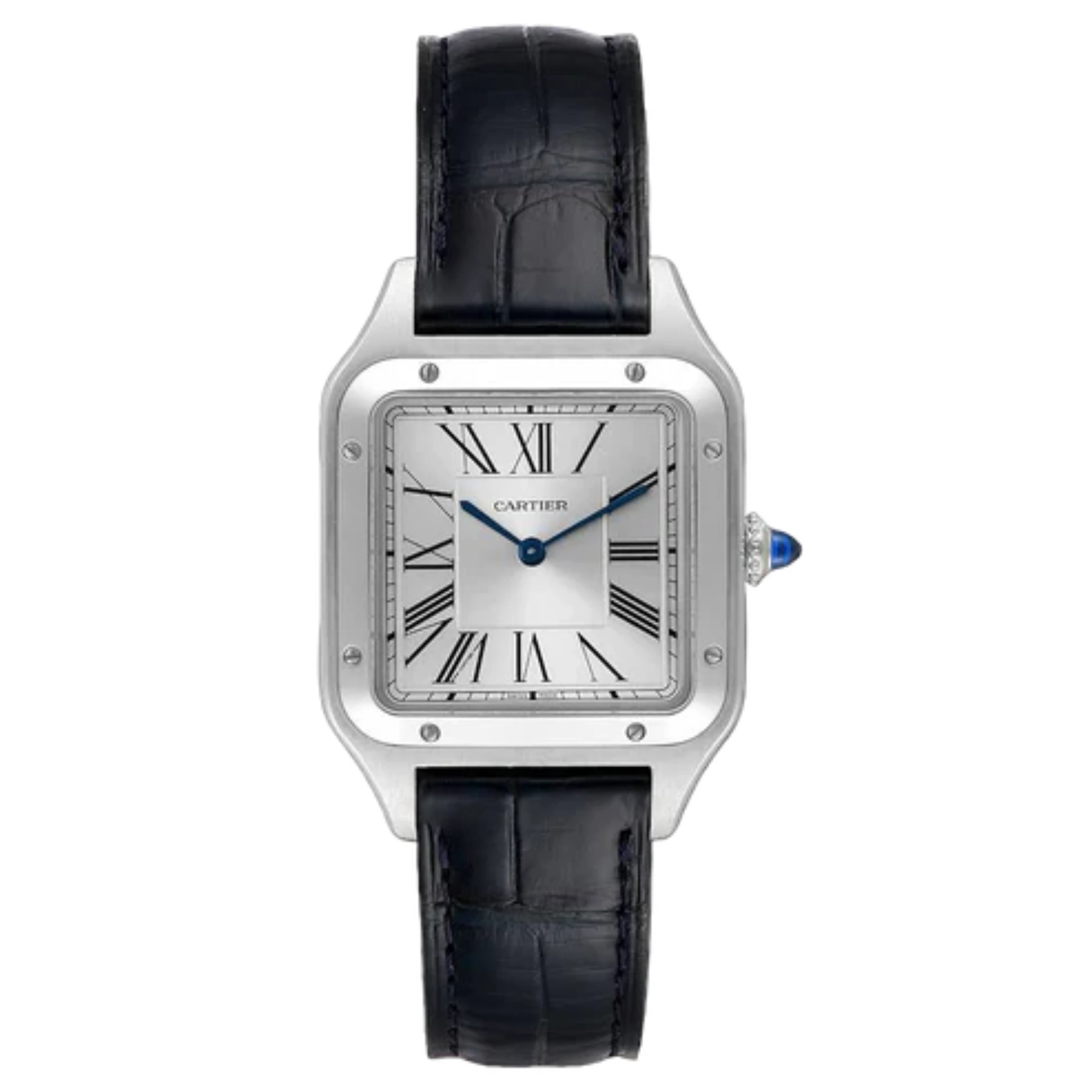 Cartier Santos dumont bracelet cuir noir beige